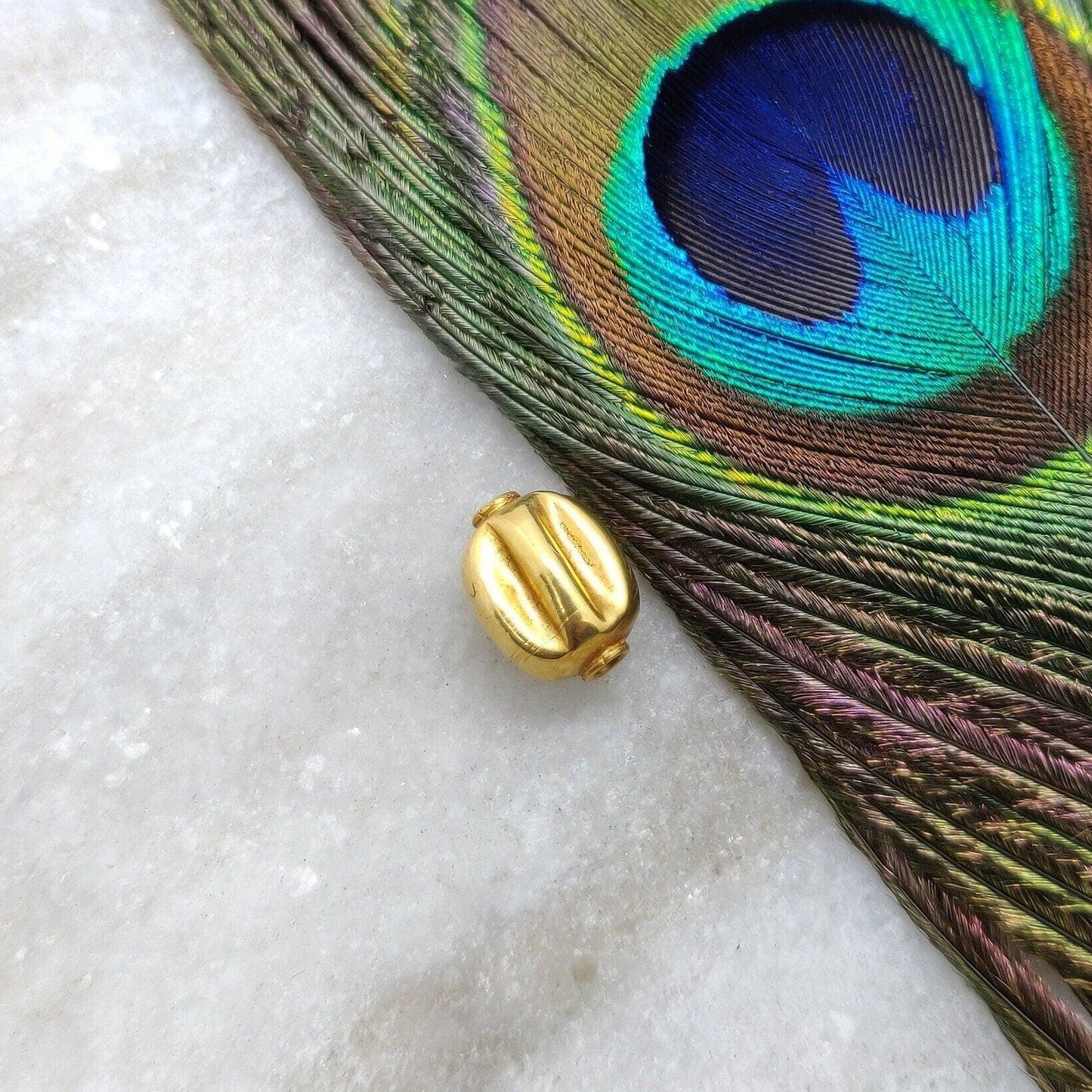 12X9mm 18KT Solid Yellow Gold Tube Gold Spacer Bead Components Finding