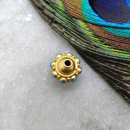 18 Karat Gold Rondelle Spacer Beads 10x9mm