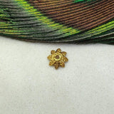 Floral 18K Gold Ending Spacer Bead Cap Findings Jewelry Making Supplies for Elegant Jewelry Designs