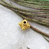 7mm 18 Karat Gold Rondelle Spacer Beads