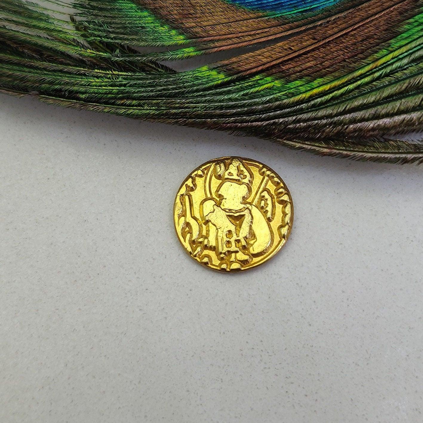 18k Gold Coin 17MM Necklace Coin Finding Charm - SAR Gems