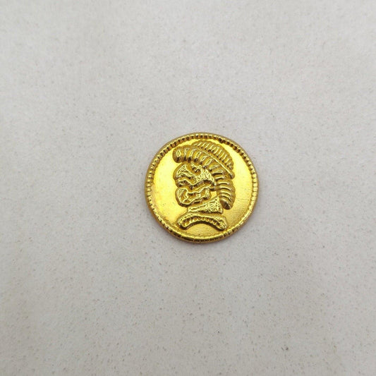 18 Carat Gold Designer Engraved Art on Gold Coin: Carved - view 3