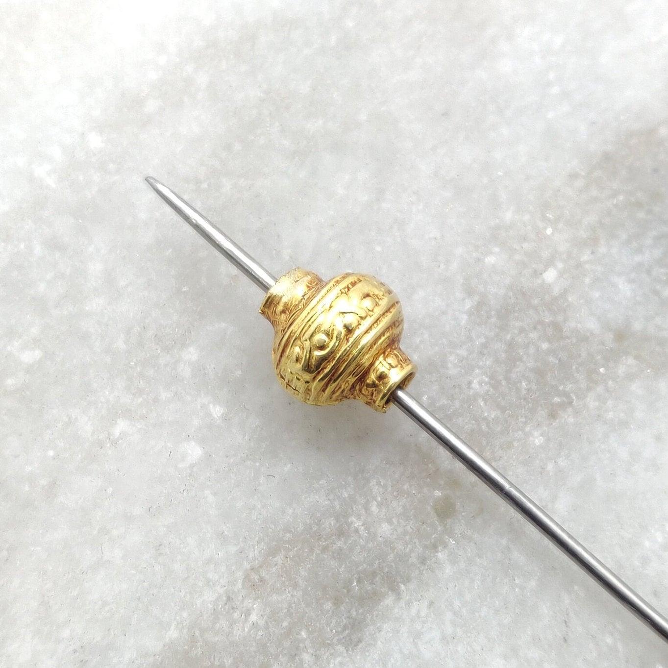 18KTT Gold Fancy Lantern Spacer Beads Finding 10mm