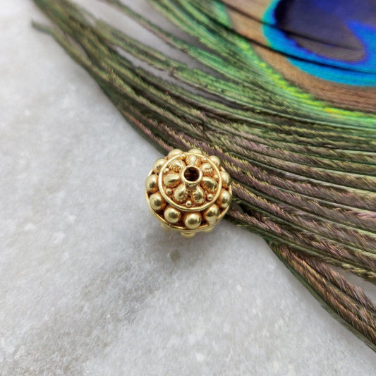 18K Gold Round Spacer Beads (Large)