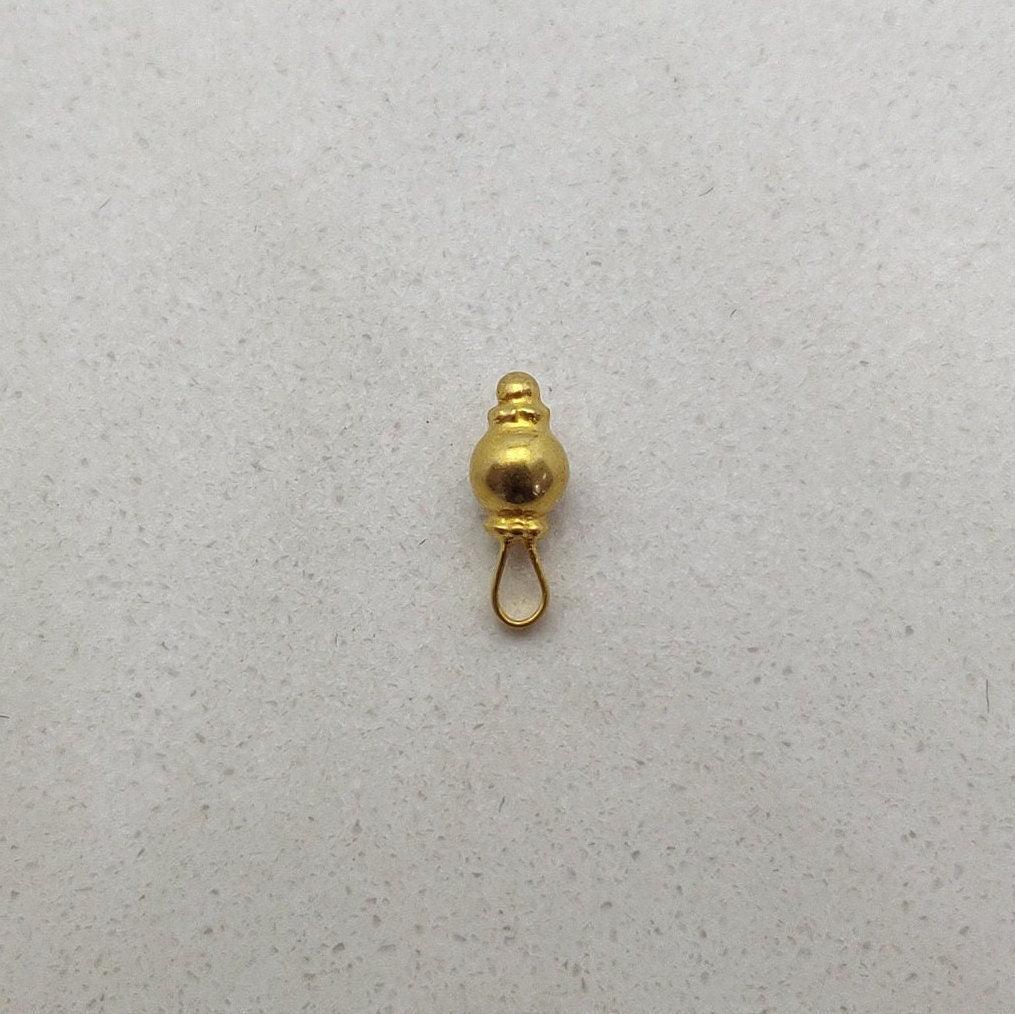18k Solid Yellow Gold Ball Bead Charm 3mm - Sar Gems