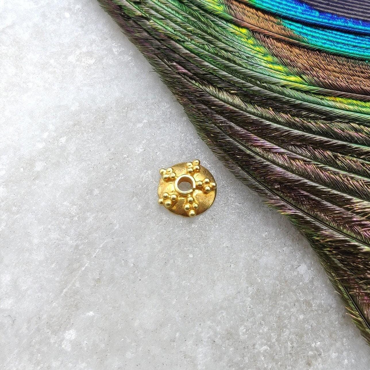 6MM 18K Gold Fancy Spacer Bead Cap Beads Finding For Jewelry