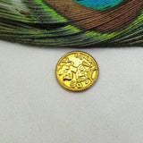 18k Gold Coin Charm Finding Jewelry Supplies Antique Style - SAR Gems