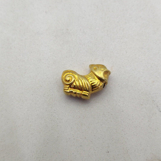 18k Solid Yellow Gold Animal Spacer Charm Pendant 13.5x18mm - Sar Gems