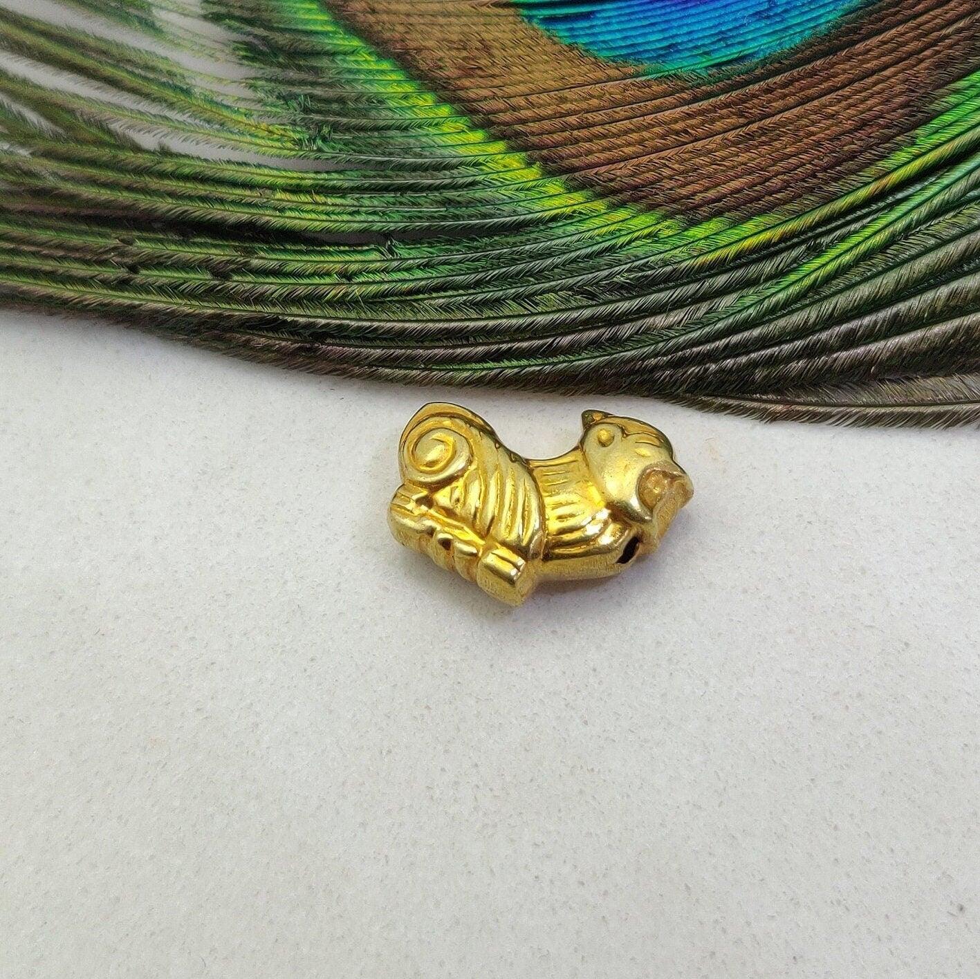 Radiant 18K Gold Animal Spacer Charm 13.5x18mm