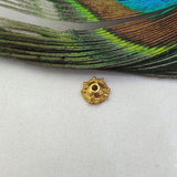9mm 18 Carat Solid Yellow Gold-Plated Bead Cap Findings Spacer DIY Craft