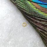 18 Karat Solid Gold Spacer 3MM Twisted Jump Ring  Sold as 4pcs