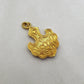 Solid 18k Yellow Gold Floral Style Vintage Pendant