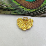 Yellow 18k Gold Floral Designer Charm Pendant