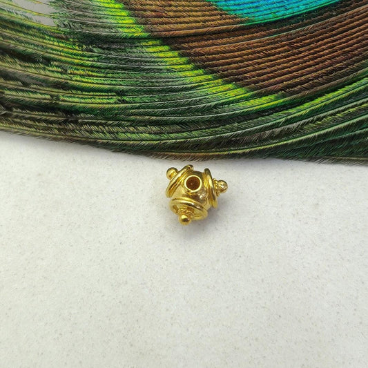 18 Karat Gold Unique Fancy Rondelle Spacer Beads 7mm