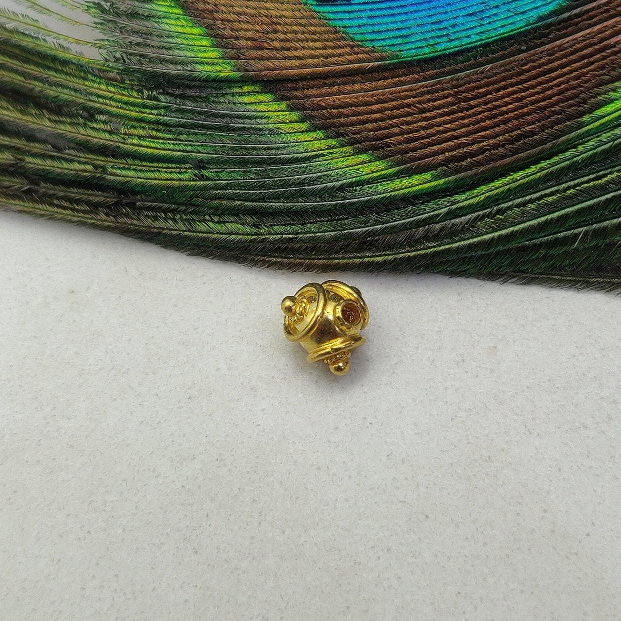 18 Karat Gold Unique Fancy Rondelle Spacer Beads 7mm