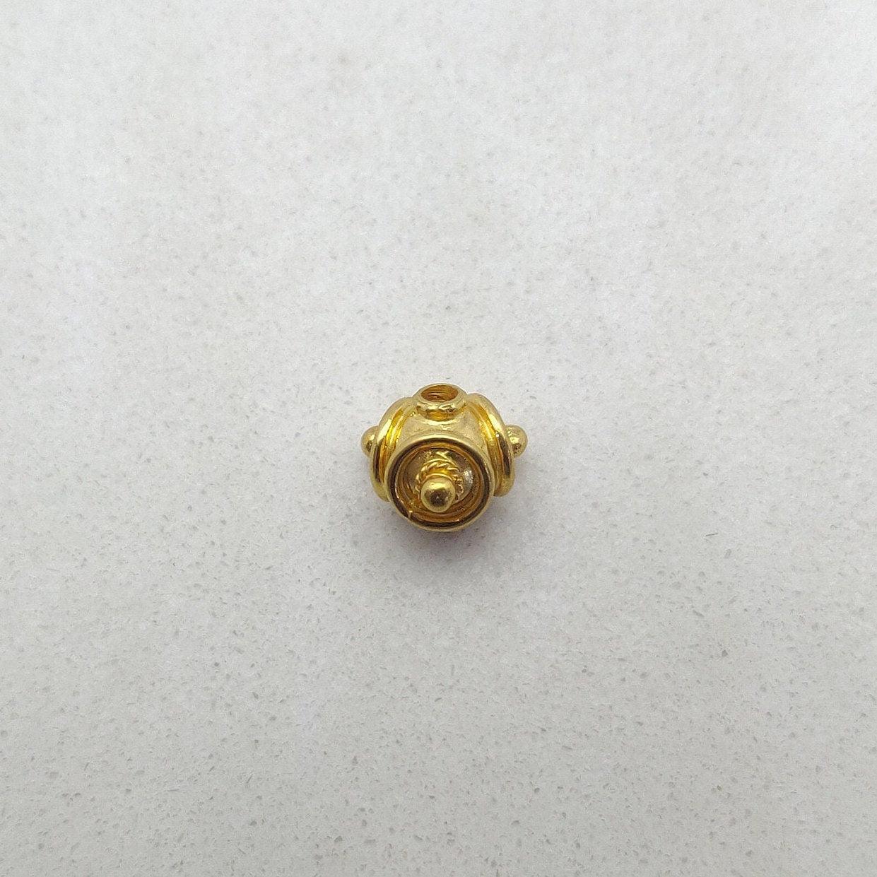 18 Karat Gold Unique Fancy Rondelle Spacer Beads 7mm