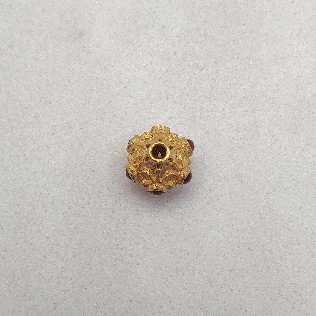 18K Gold Gemstone Rondelle Beads Jewelry Supplies 8.5mm