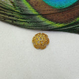 18KT Yellow Gold-Plated Floral Bead Cap Findings 12 mm for Elegant Jewelry Designs