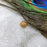 18K Solid Yellow Gold-Plated Spacer Bead Cap