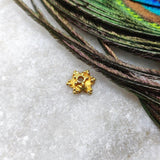 18K Yellow Gold-Plated Star End Bead Cap Findings 8mm