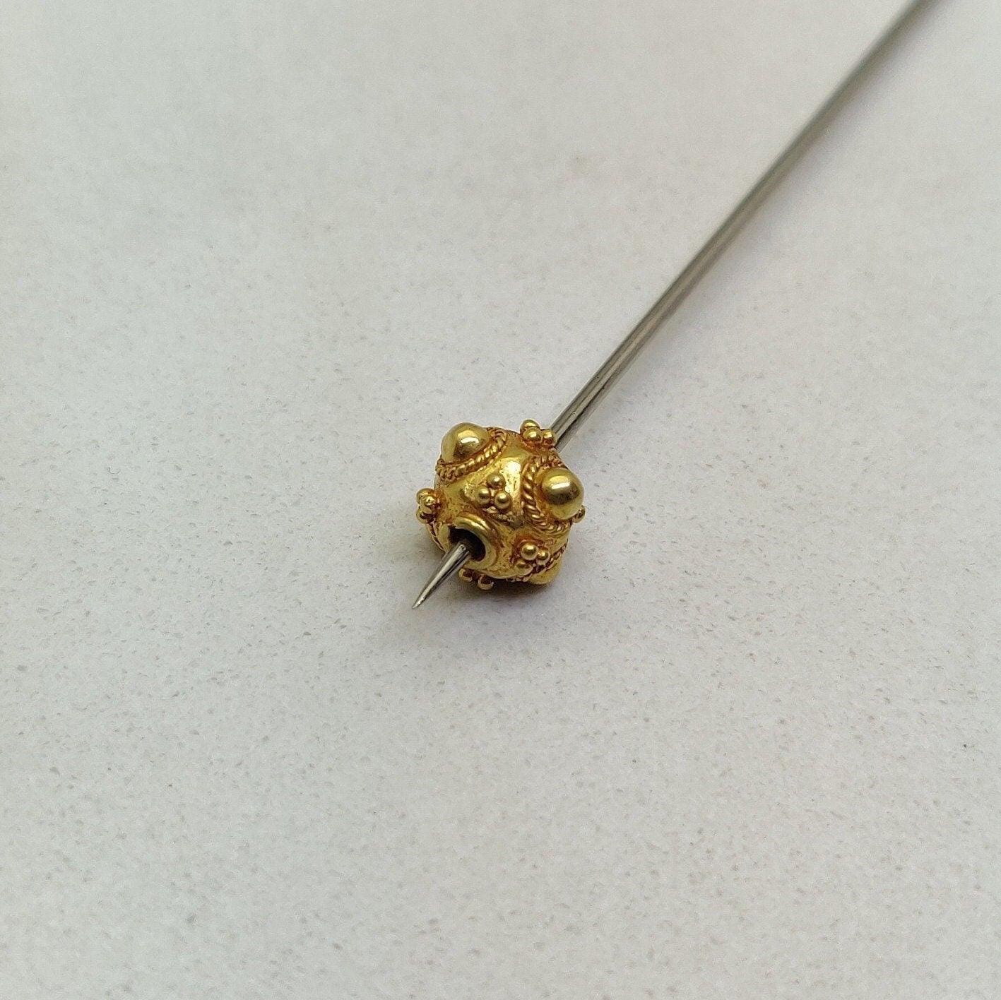 18 Carat Gold Fancy Floral Beads 9x7mm