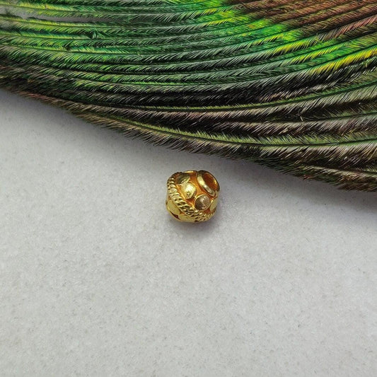 18 Karat Gold Rondelle Spacer Beads Jewelry Use 5mm
