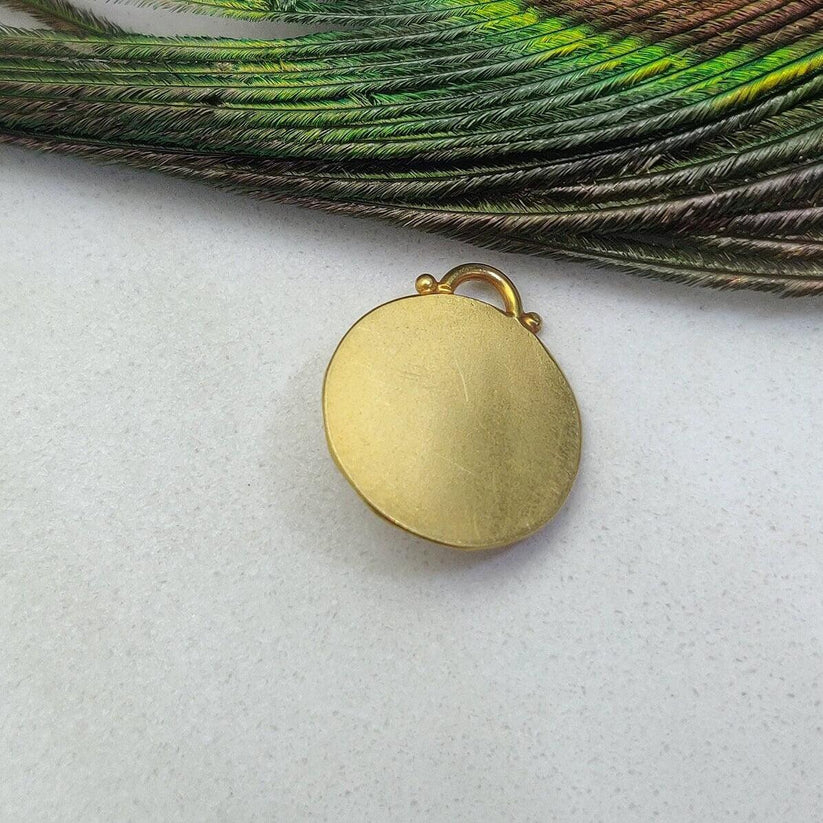 Turquoise Handmade 18k Gold Pendant