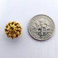 18 Karat Gold Antique Floral Spacer Beads 12mm