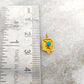 Handmade 18k Yellow Gold Charm Studded With Stone (6x11mm)
