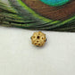 18KTT Gold Emerald Floral Cushion Spacer Beads