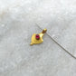 18k Solid Yellow Gold Fancy Stone Studded Charm 7x12mm - Sar Gems
