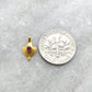 18k Solid Yellow Gold Fancy Stone Studded Charm 7x12mm - Sar Gems