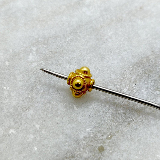 7mm 18 Karat Gold Rondelle Spacer Beads - view 3