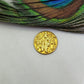 18k Solid Yellow Gold 17mm Antique Relief Coin For Charm Finding - SAR Gems