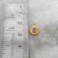 18k Solid Yellow Gold Round Dainty Stone Studded Charm - Sar Gems