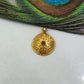 18k Solid Yellow Gold Ruby Antique Pendant 16.50mm