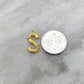 18k Solid Yellow Gold S Initial Letter Pendant