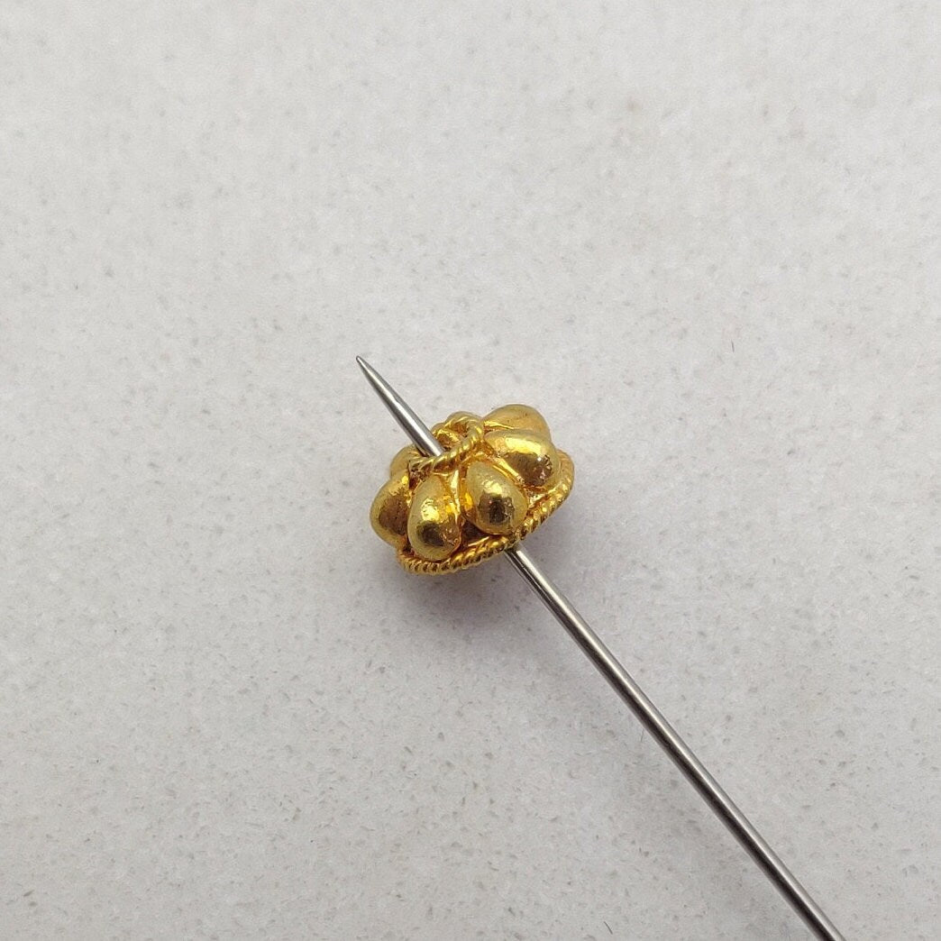 7mm 18k Gold Spacer Cap Beads