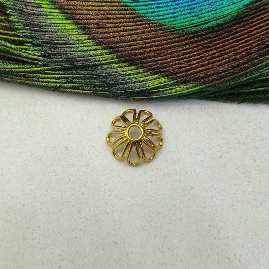 18K Gold Spacer Bead Cap Jewelry Making Supplies For Jewelry