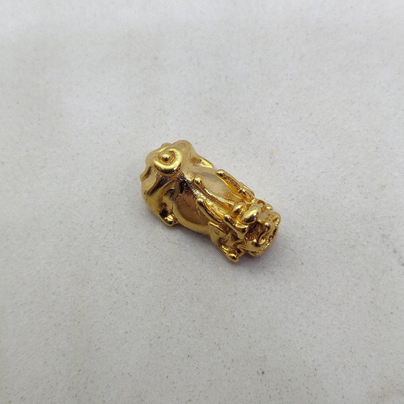 18k Solid Gold Vintage Chinese Dragon Pendant