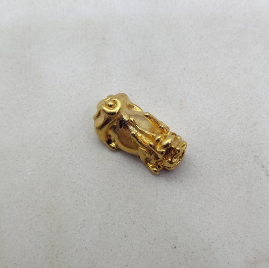 18k Solid Gold Vintage Chinese Dragon Pendant