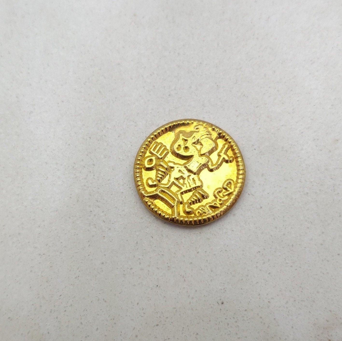 18k Gold Coin Charm Finding Jewelry Supplies Antique Style - SAR Gems
