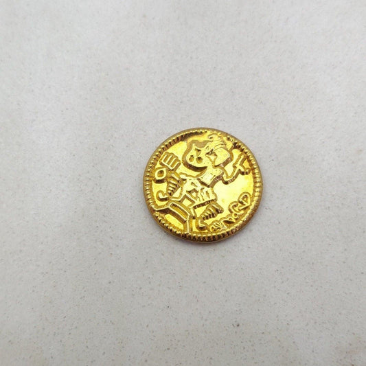 18k Gold Coin Charm Finding Jewelry Supplies Antique Style - SAR Gems