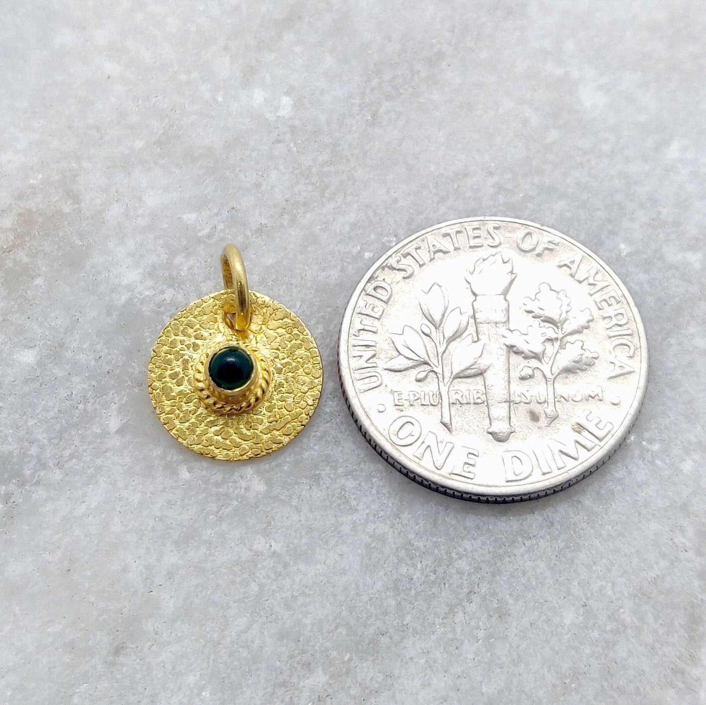 18k Solid Yellow Gold Fancy Charm Pendant 10x12mm - Sar Gems