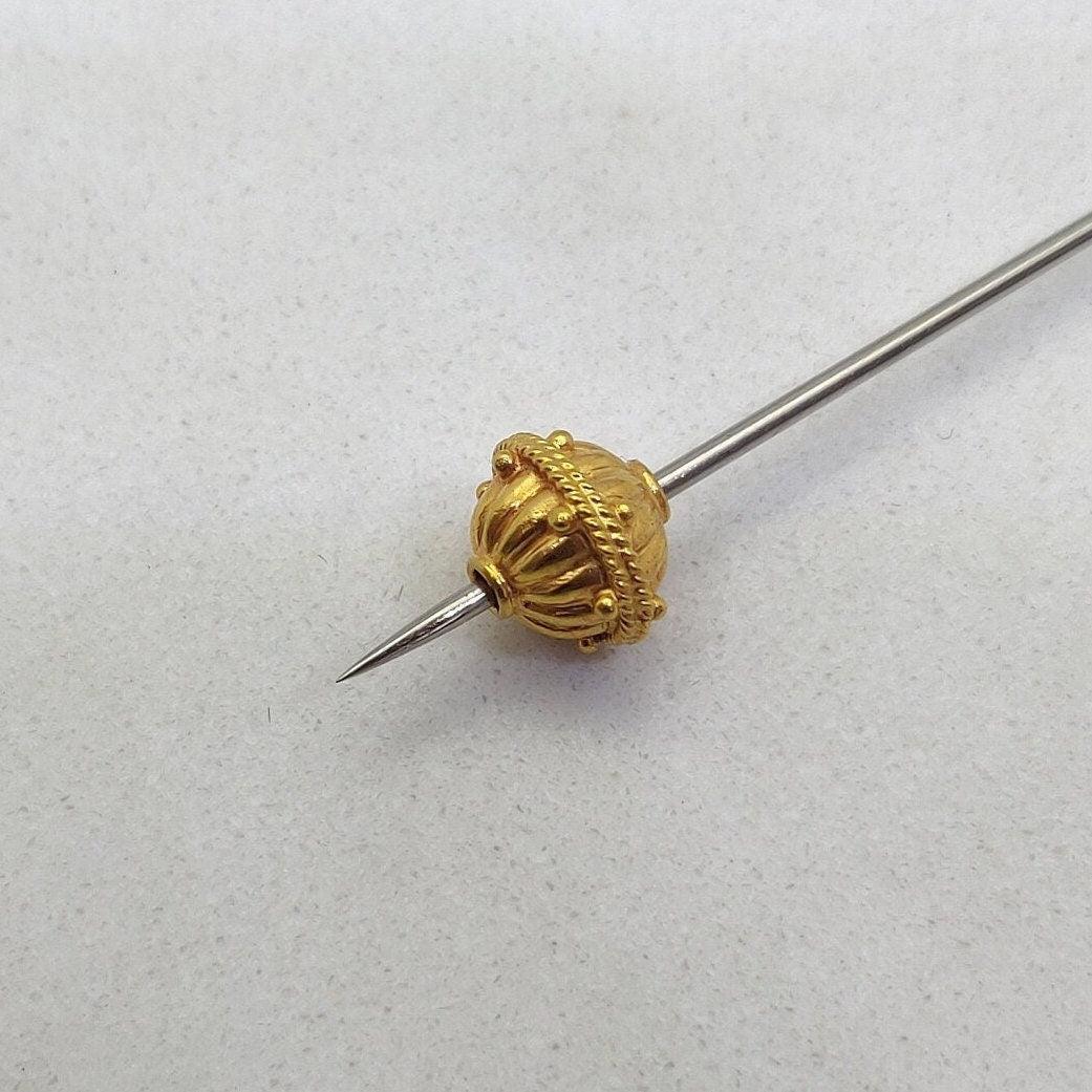 18K Gold Ball Spacer Beads 9x8mm