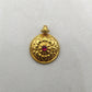 Handcrafted 18k Yellow Gold Ruby Charm Pendant