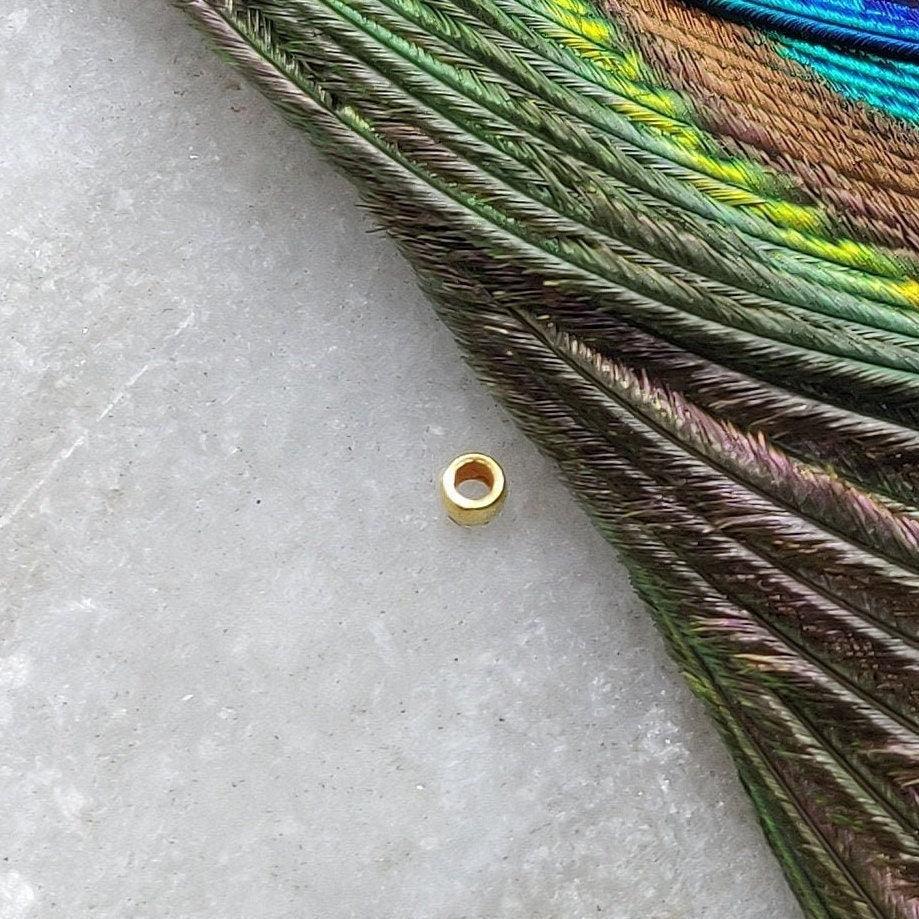 18K Yellow Gold Fancy Spacers Beads For Jewelry Making