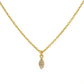 14K Yellow Gold White Diamond Charm Pendant - SAR Gems