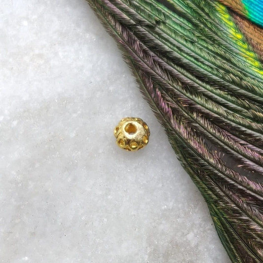 18KT Yellow Gold Round Gold Spacer Bead 4x5mm