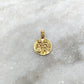 18k Gold Religious Charm Pendant